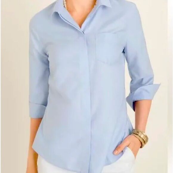 Chico’s Button-down Shirt Blue Size Small - Picture 1 of 7